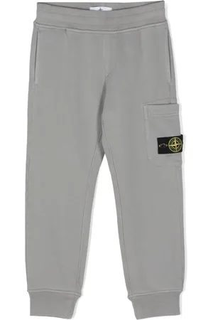 Stone Island Compass-badge cotton track pants