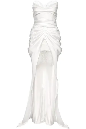 Ana Radu Ruched satin gown