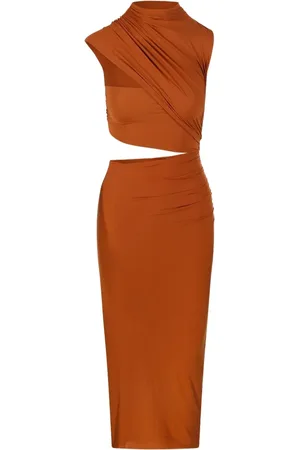 Amazuìn Musia asymmetrical cut-out midi dress