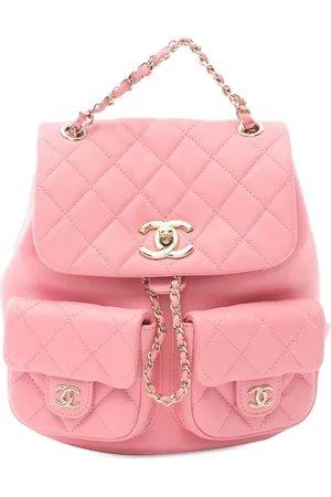 CHANEL 2021-2024 Medium Quilted Lambskin Duma Pockets Drawstring backpack