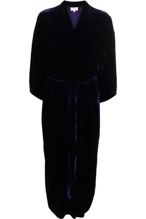 THE ROSE IBIZA Bata silk velvet kimono