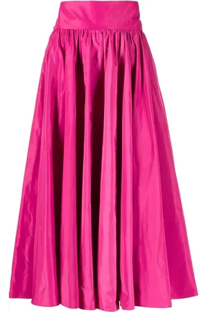 BLANCA Grevillea pleated maxi skirt