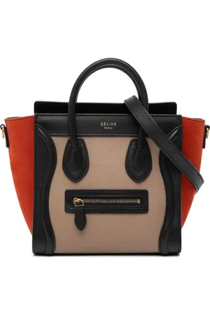 Céline 2018 Nano Tricolor Leather Luggage Tote satchel