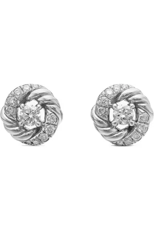 David Yurman Sterling Petite Infinity diamond stud earrings (7.8mm)