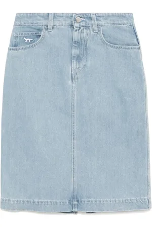 Maison Kitsuné Straight denim skirt