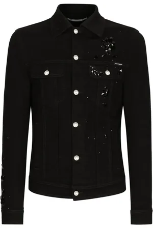Dolce & Gabbana Rhinestone-embellished denim jacket
