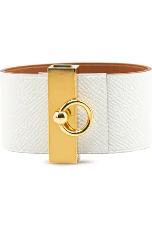 Hermès 2014 Bicolor Epsom Reversible Illusion Bracelet MM costume bracelet