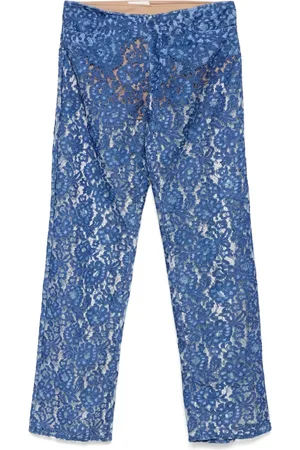 RAME Floral-lace trousers