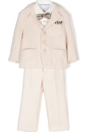 COLORICHIARI Knitted-blazer trousers set