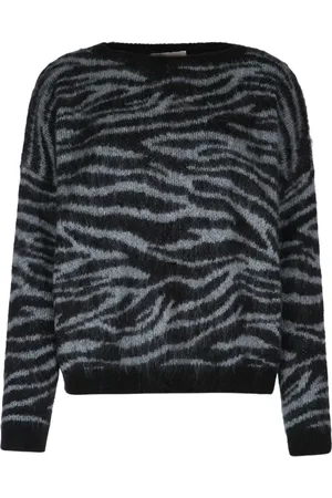 I BLUES Zebra-print knit jumper