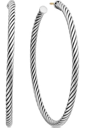 David Yurman Sterling Cable hoop earrings