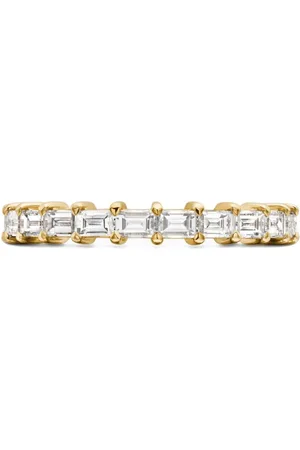 David Yurman 18kt yellow DY Eden Partway diamond band ring (2mm)