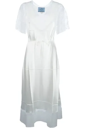 Prada Lace-panels midi dress