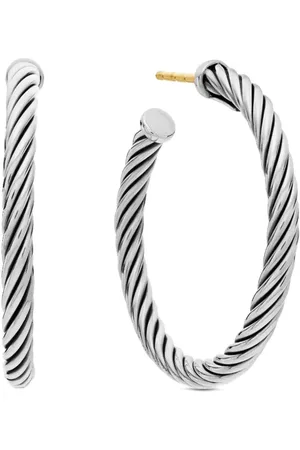 David Yurman Sterling Cable hoop earrings