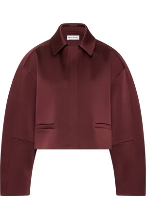 Rebecca Vallance Merlot cropped jacket