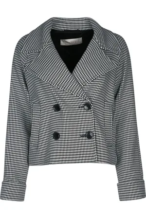 I BLUES Houndstooth double-breasted jacket