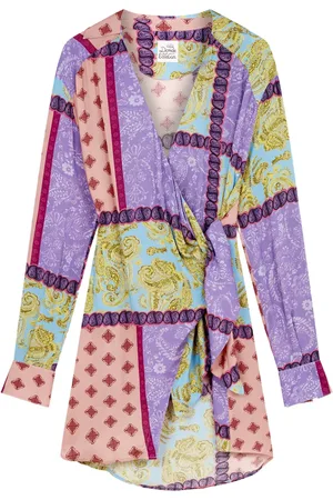 Donde Esteban Panelled wrap mini dress