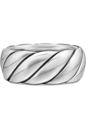 David Yurman Sterling Sculpted Cable band ring (9mm)