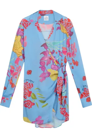 Donde Esteban Cielo wrap mini dress