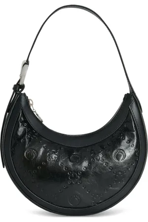 Marine Serre Embossed-leather shoulder bag