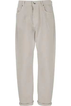 Brunello Cucinelli Logo-embroidered jeans