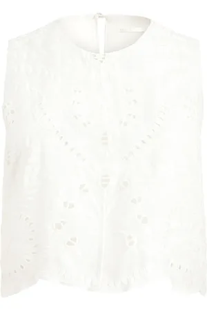 Marie Oliver Davis broderie-anglaise cropped top