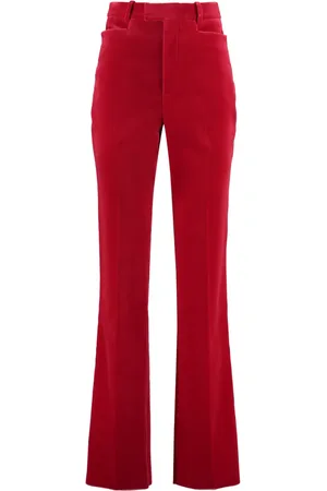 Gucci Straight-leg velvet trousers