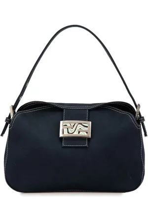 Fendi 2000-2010 Canvas FF Marble Double Flap shoulder bag