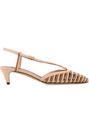 Fendi FFold strappy slingback kitten pumps
