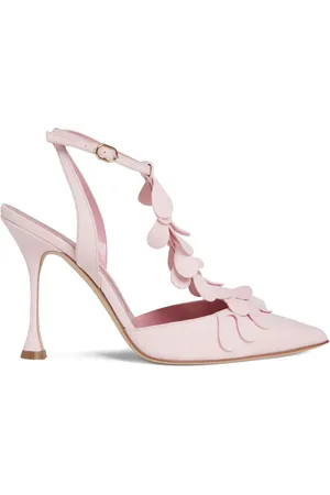 Manolo Blahnik 105mm Marwam petal-embellished pumps