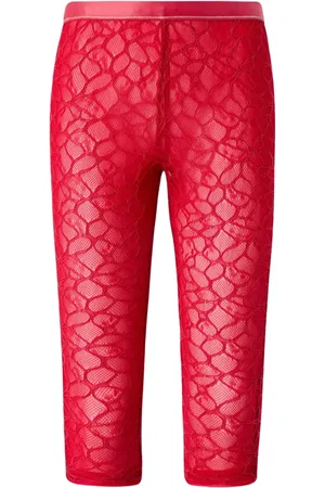 Pinko Lace-detail cropped leggings