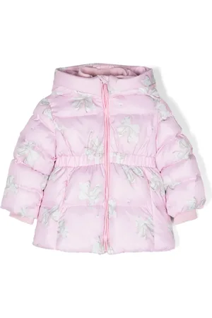 MONNALISA Bow-print padded coat