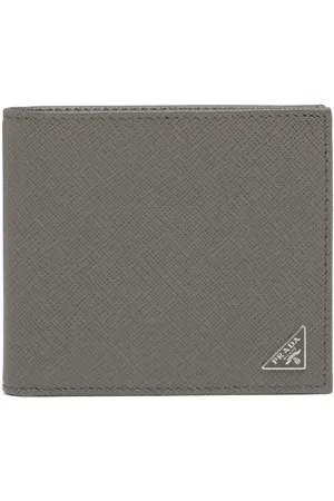 Prada Triangle logo bi-fold wallet
