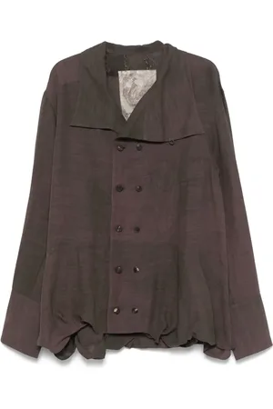 ZIGGY CHEN Double-breasted high-neck shirt jacket