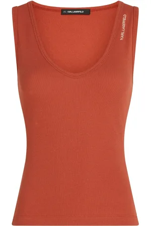 Karl Lagerfeld Ribbed v-neck tank top