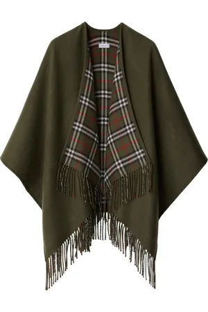 Burberry Check-pattern reversible wool cape