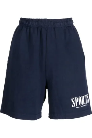 Sporty & Rich Logo-print cotton shorts