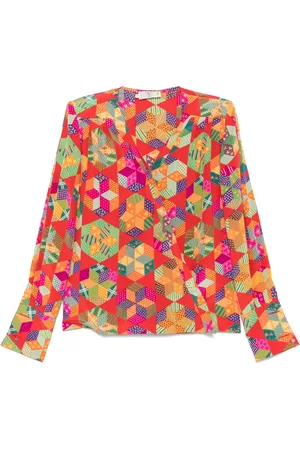 VALENTINO GARAVANI 1980s printed blouse