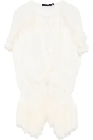 AMEN Lace-panelling blouse