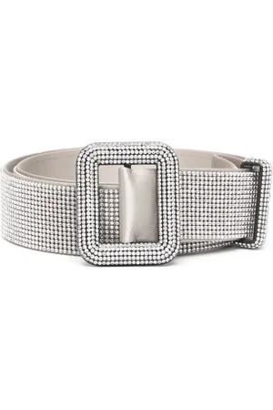BENEDETTA BRUZZICHES Crystal-embellished satin-finish belt
