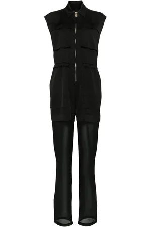Pinko Semi-sheer panelled sleeveless jumpsuit