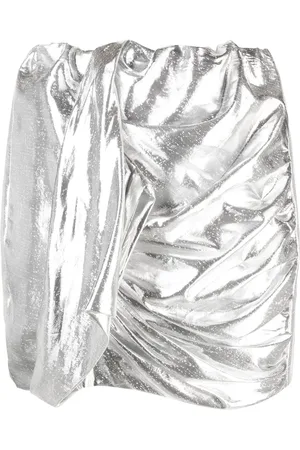 IRO Seiko draped lamé miniskirt