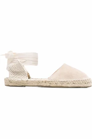 MANEBI Hamptons lace-up flat espadrilles