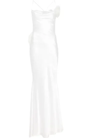 Parlor Floral-appliqué maxi dress