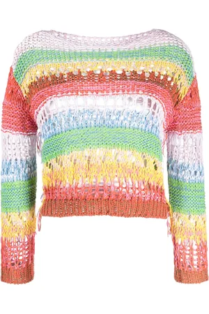 Roberto Collina Striped open-knit jumper