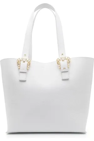 VERSACE Logo-buckle tote bag