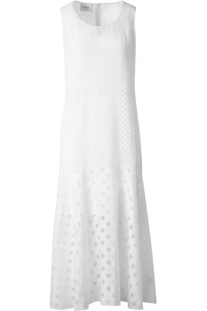 AKRIS Polka dot tiered dress