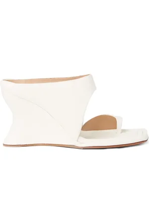 Sportmax Wedge-heel leather mules