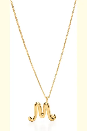 Missoma Curly Molten initial pendant necklace