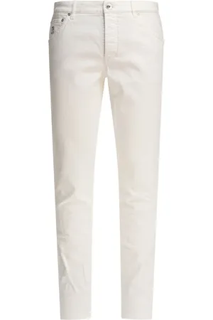 Brunello Cucinelli Logo-patch trousers